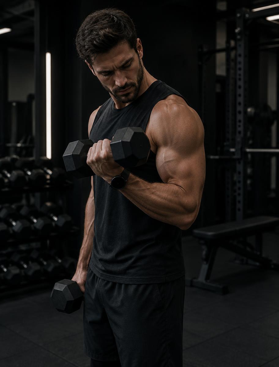 Musculação com relógio esportivo